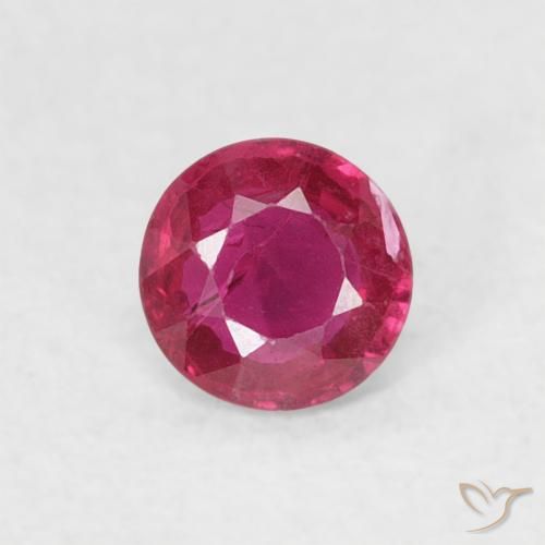 0.22ct Naturale Medium Dark-Red Rubino, Rotondo, SI-I1