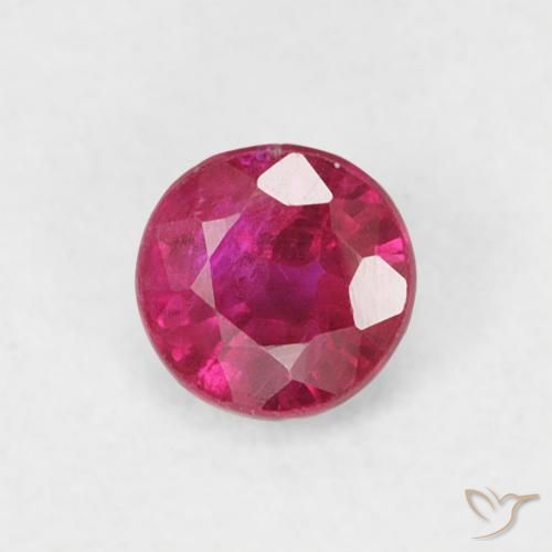 0.28ct Naturale Rosso chiaro Rubino, Rotondo, SI-I1