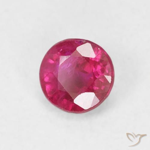 Rubino Rosso chiaro naturale da 0.28 ct, Rotondo, SI-I1