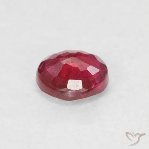 Rubino Rosso scuro naturale da 0.19 ct, Rotondo, SI-I1