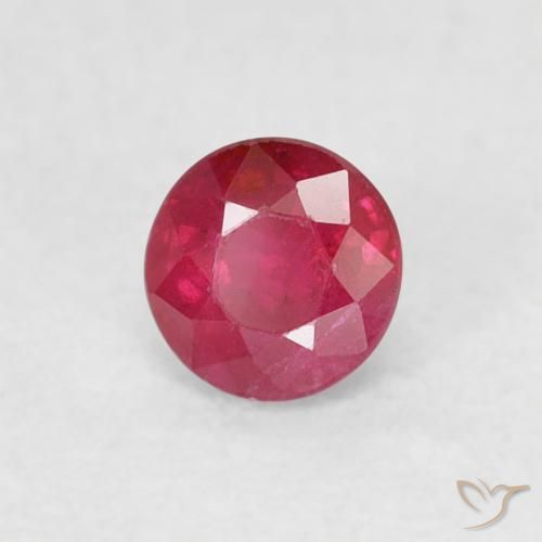 Rubino Cremisi Profondo naturale da 0.33 ct, Rotondo, SI-I1