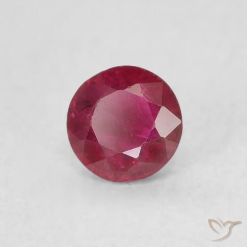 Rubino marmellata rossa naturale da 0.29 ct, Rotondo, SI-I1