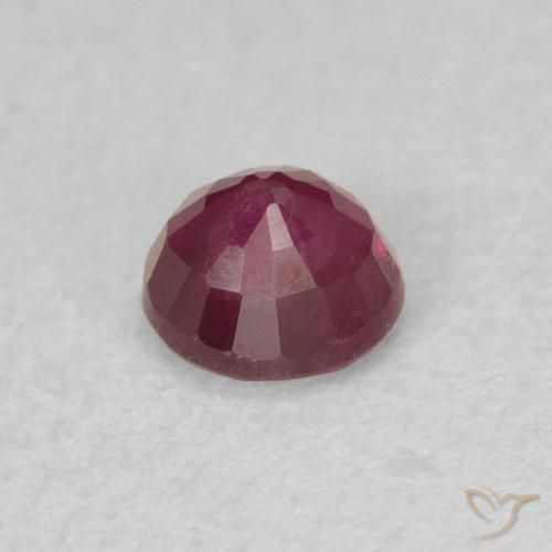 Rubino Rosso scuro naturale da 0.36 ct, Rotondo, SI