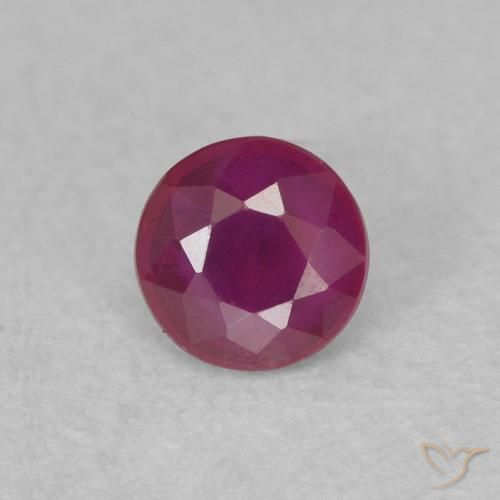 0.25ct Naturale Viola rossastro Rubino, Rotondo, SI