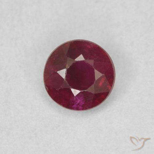 0.26ct Naturale Rosso scuro Rubino, Rotondo, SI
