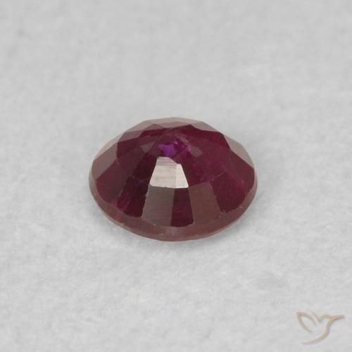 Rubino Rosso scuro naturale da 0.26 ct, Rotondo, SI