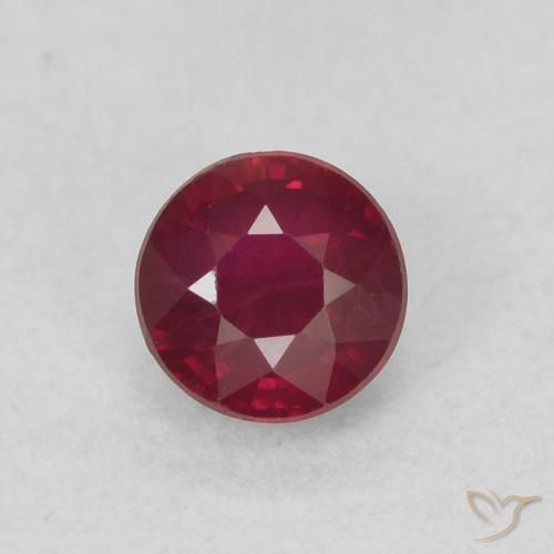 0.33ct Naturale Rosso scuro Rubino, Rotondo, SI