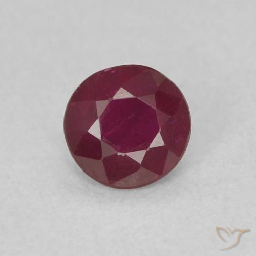 0.24ct Naturale Rosso medio Rubino, Rotondo, SI, Photo A