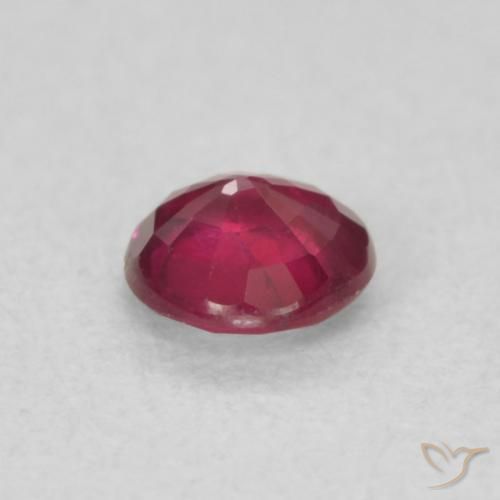 Rubino Sangue rosso naturale da 0.29 ct, Rotondo, SI