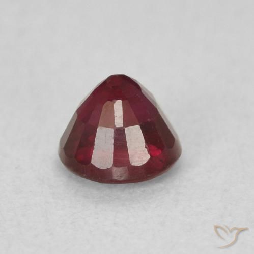 Rubino Rosso scuro naturale da 0.36 ct, Rotondo, SI