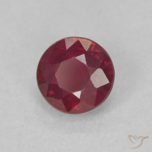 Rubino Rosso medio naturale da 0.37 ct, Rotondo, SI