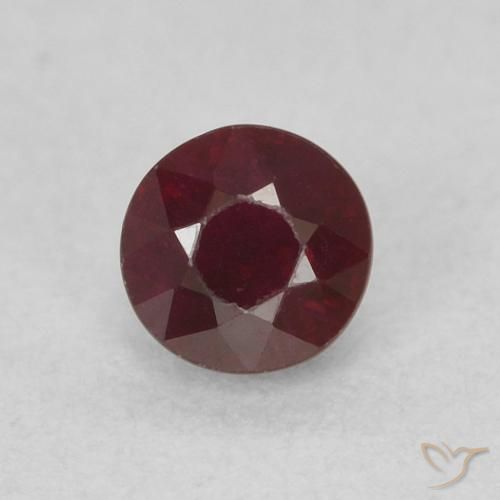 0.36ct Naturale Rosso scuro Rubino, Rotondo, SI