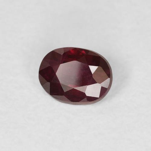 Rubino Rosso scuro naturale da 0.39 ct, Ovale, VS