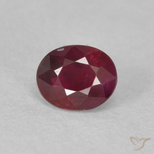 0.53ct Naturale Vino rosso Rubino, Ovale, VS