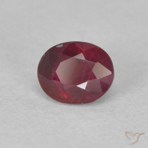 Rubino Vino rosso naturale da 0.53 ct, Ovale, VS