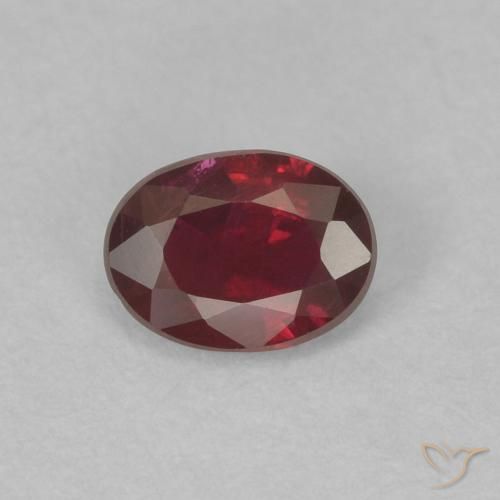 0.39ct Naturale Rosso scuro Rubino, Ovale, VS