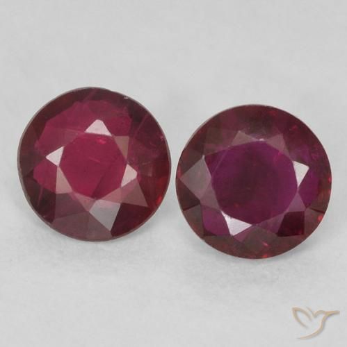 0.48ctw Naturale Vino rosso Rubino, Rotondo, VS-SI