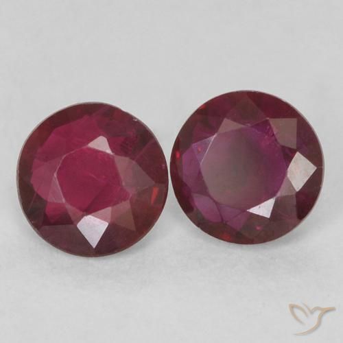 Gemme di Rubino Vino rosso naturale da 0.48 ct, Rotondo, VS-SI