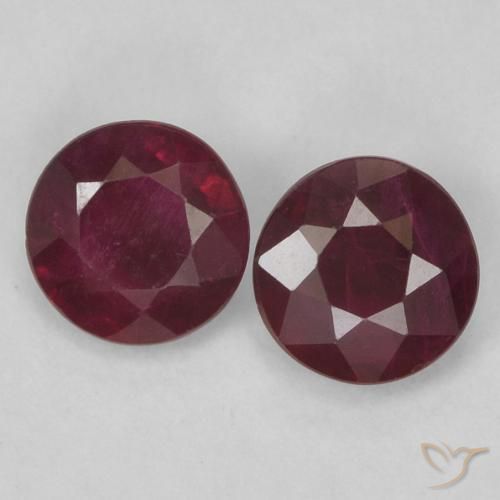 0.51ctw Naturale Vino rosso Rubino, Rotondo, VS-SI, Photo A