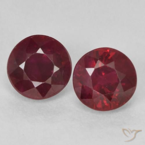 0.73ctw Naturale Rosso scuro Rubino, Rotondo, VS-SI