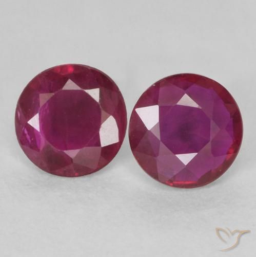 0.44ctw Naturale Rosso scuro Rubino, Rotondo, VS-SI