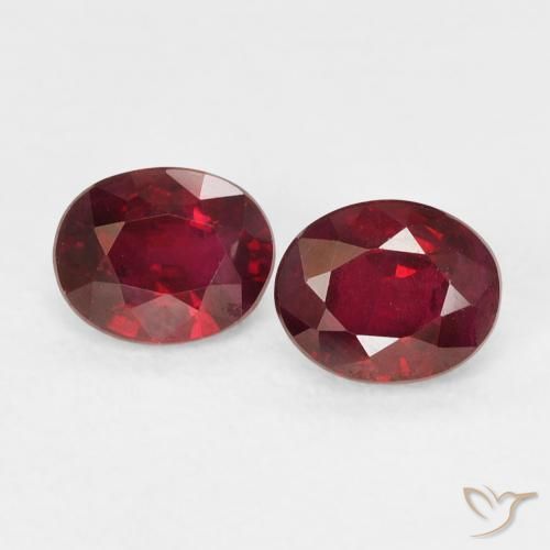 1.10ctw Naturale Rosso brillante Rubino, Ovale, VS-SI
