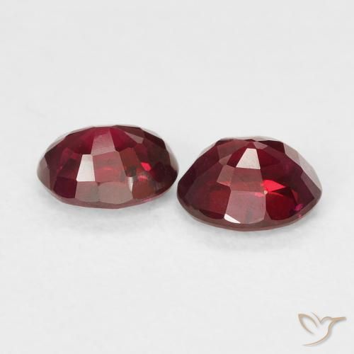 Gemme di Rubino Rosso brillante naturale da 1.10 ct, Ovale, VS-SI