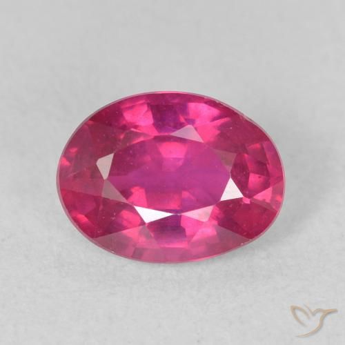 1.62ct Naturale Rosso tendente al rosa Rubino, Ovale, VS