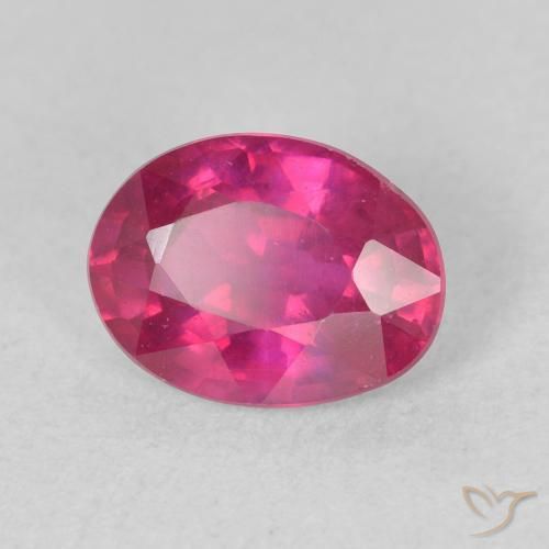 Rubino Rosso tendente al rosa naturale da 1.62 ct, Ovale, VS