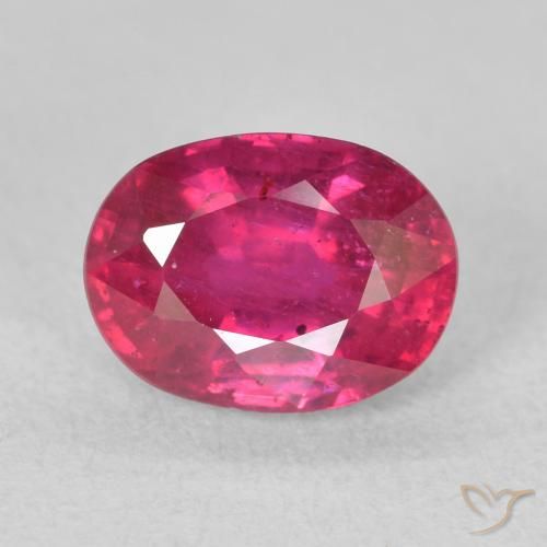 2.11ct Naturale Rosso chiaro Rubino, Ovale, VS