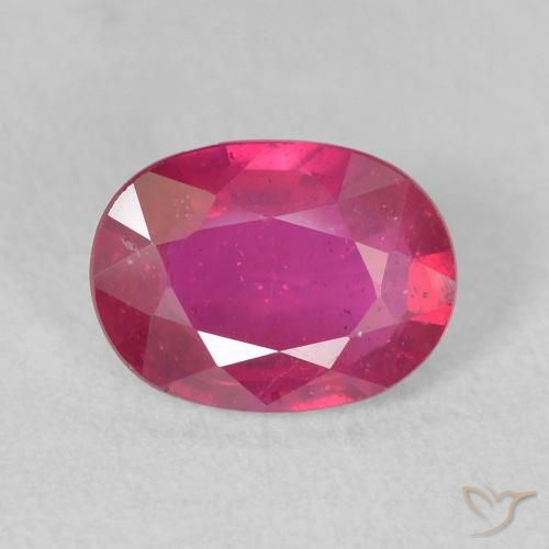 1.49ct Naturale Rosso chiaro Rubino, Ovale, VS
