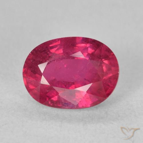 1.90ct Naturale Rosso chiaro Rubino, Ovale, VS, Photo A