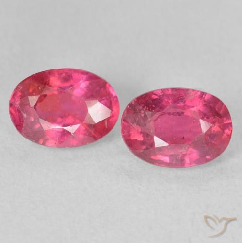 2.48ctw Naturale Rosa hot Rubino, Ovale, VS