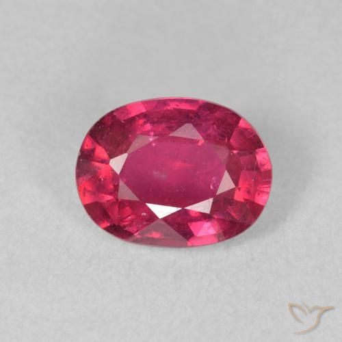 1.53ct Naturale Rosso chiaro Rubino, Ovale, VS