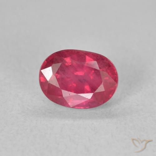 1.41ct Naturale Rosso tendente al rosa Rubino, Ovale, VS
