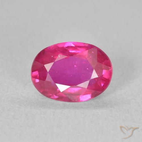 1.43ct Naturale Medium Dark-Pink Rubino, Ovale, VS