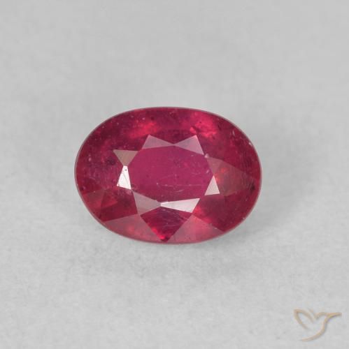 1.53ct Naturale Rosa rossastro intenso Rubino, Ovale, VS