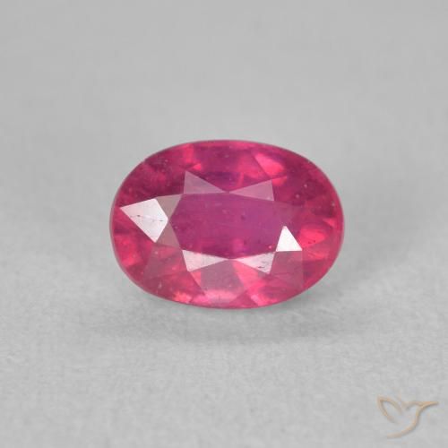 1.39ct Naturale Rosso chiaro Rubino, Ovale, VS