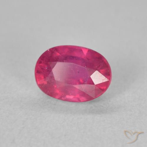 Rubino Rosso chiaro naturale da 1.39 ct, Ovale, VS