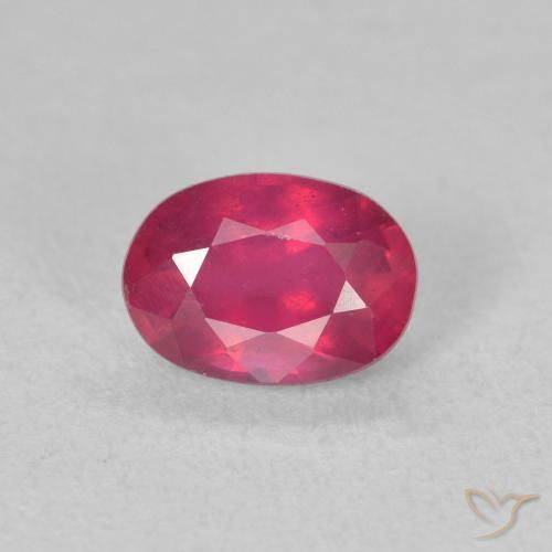 1.34ct Naturale Rosa rossastra Rubino, Ovale, VS