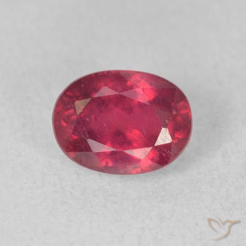 1.20ct Naturale Rosa rossastro intenso Rubino, Ovale, VS