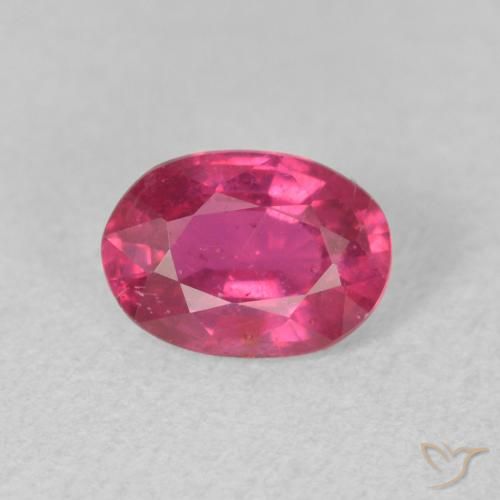 0.98ct Naturale Rosso chiaro Rubino, Ovale, VS