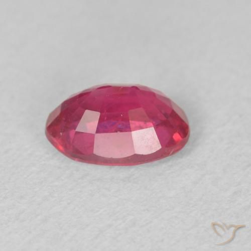 Rubino Rosso chiaro naturale da 0.98 ct, Ovale, VS