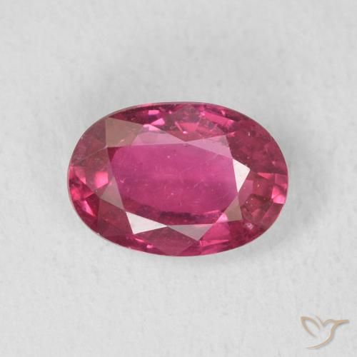 1.02ct Naturale Rosso chiaro Rubino, Ovale, VS