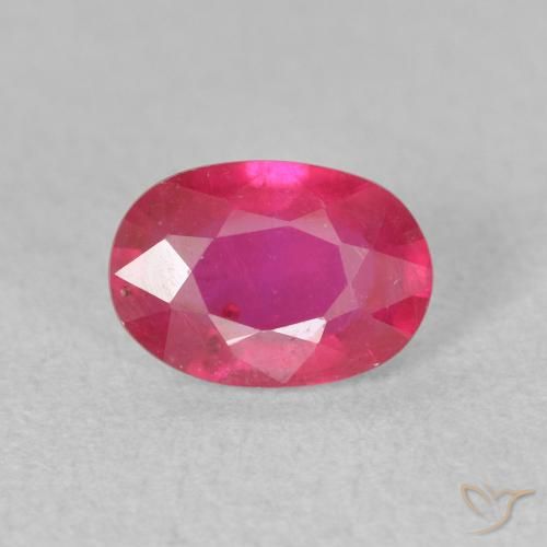 1.01ct Naturale Rosso chiaro Rubino, Ovale, VS