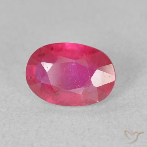 Rubino Rosso chiaro naturale da 1.01 ct, Ovale, VS