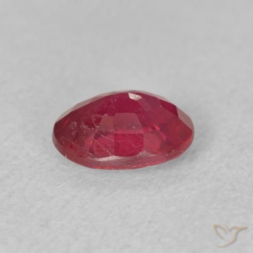 Rubino Rosso chiaro naturale da 0.99 ct, Ovale, VS