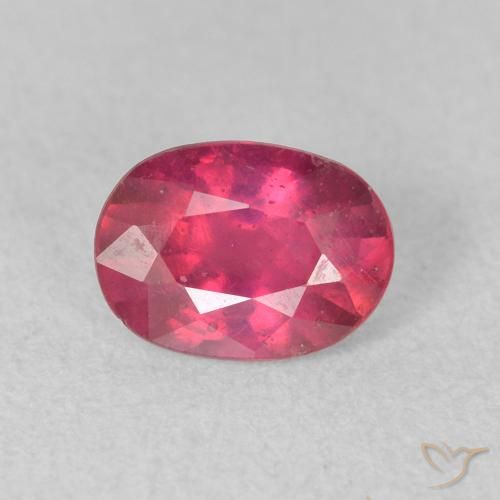 1.08ct Naturale Rosso tendente al rosa Rubino, Ovale, VS