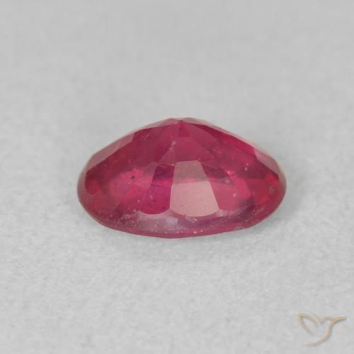 Rubino Rosso tendente al rosa naturale da 1.08 ct, Ovale, VS