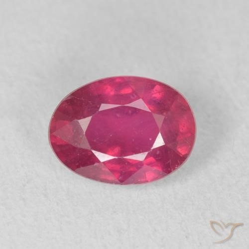 1.12ct Naturale Rosa rossastra Rubino, Ovale, VS